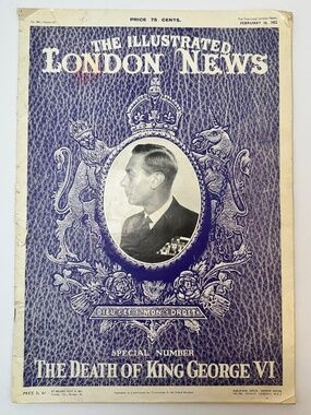 Vintage Illustrated London News Feb 16 1952 King George VI Death Issue